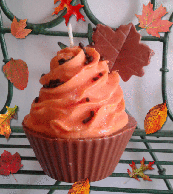 Chocolate muffin candle